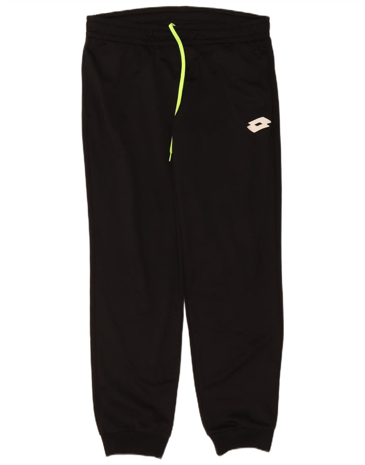 Lotto Mens Tracksuit Trousers Joggers Medium Black Polyester