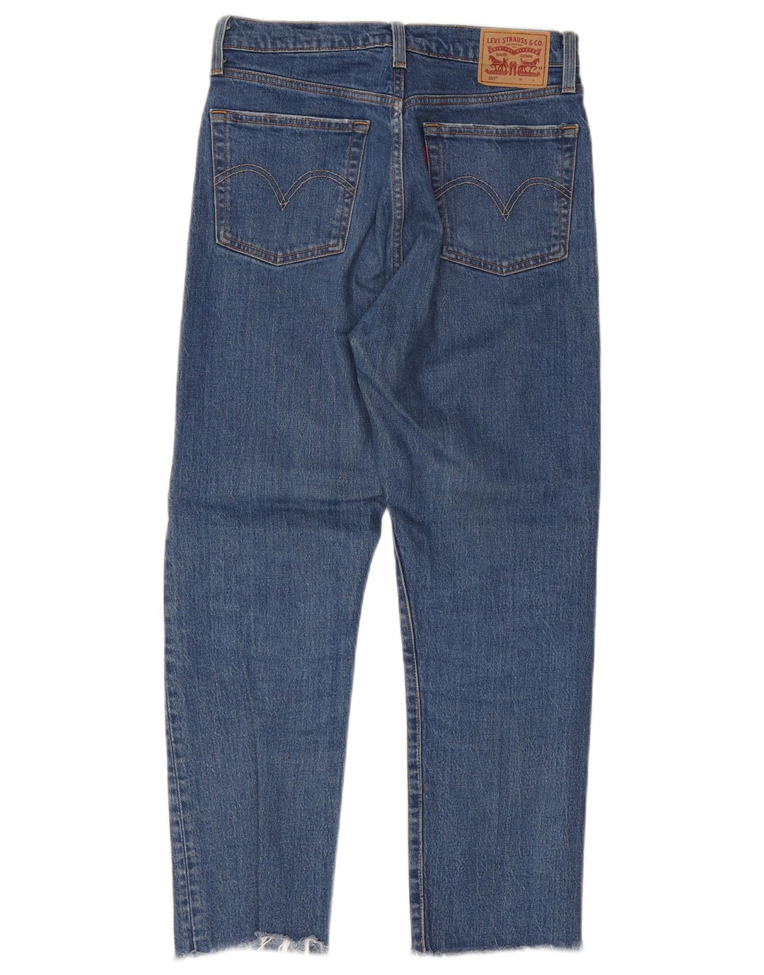 Levi's Womens 501 Straight Jeans W27 L26 Blue Cotton