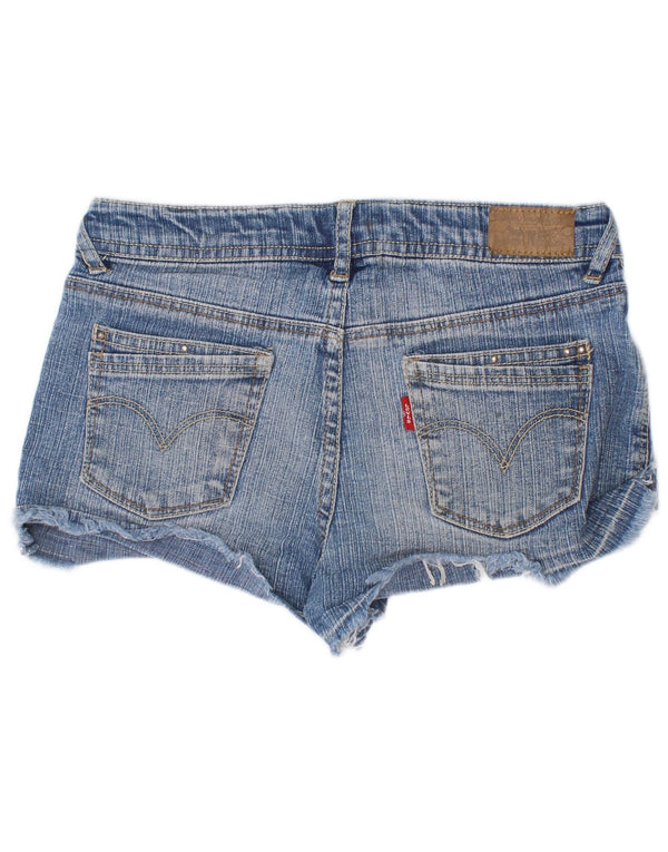 Levi's Girls Denim Shorts 11-12 år W24 Blue Ramie