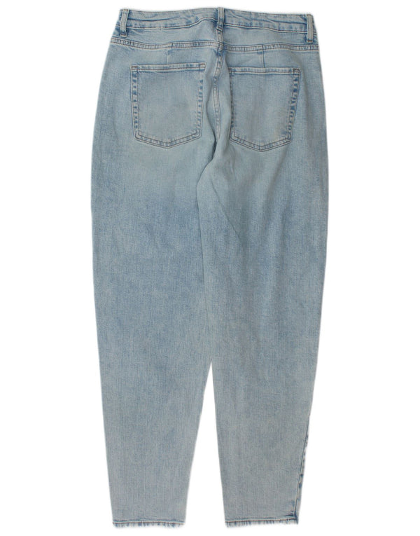 Marks & Spencer Blugi Mom Tapered pentru femei UK 14 Large W32 L29 Blue Bumbac