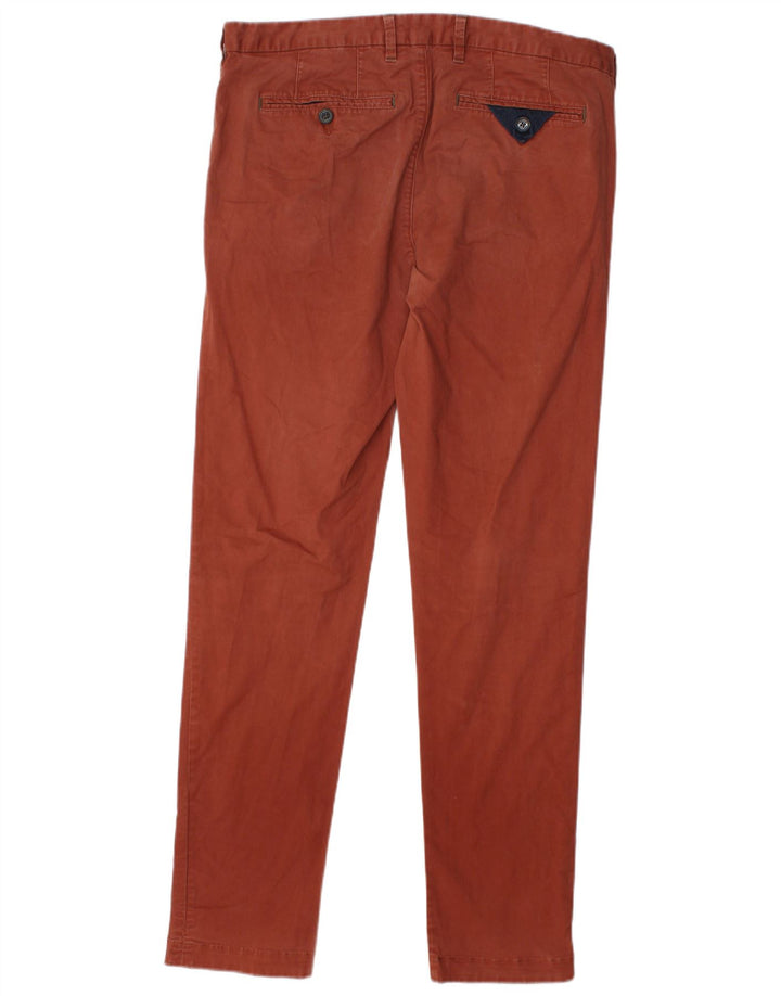 Ted Baker Mens Slim Chino Trousers W34 L33 Brown Cotton