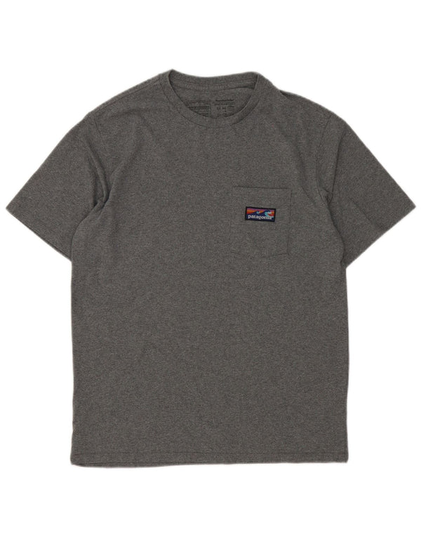 Patagonia Herren-T-Shirt mit normaler Passform, Größe S, Grau, Baumwolle