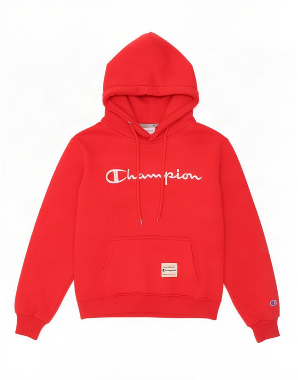 Champion Womens Graphic Oversized Hoodie Pullover UK 10 Small Rot
