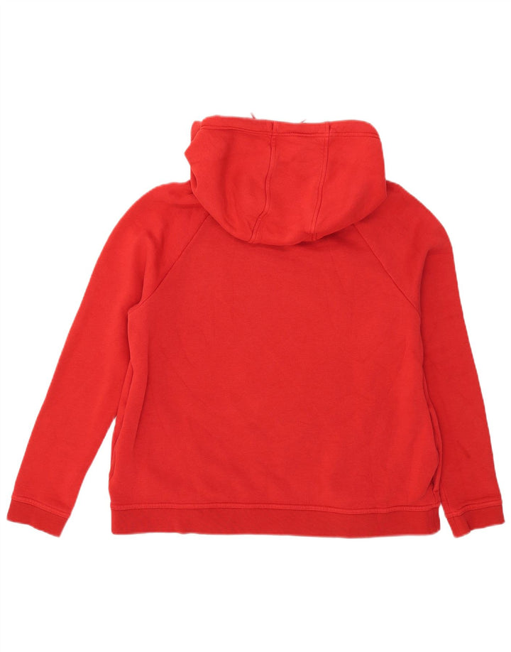 Nike Womens Hoodie Jumper UK 14 Medium Red Cotton