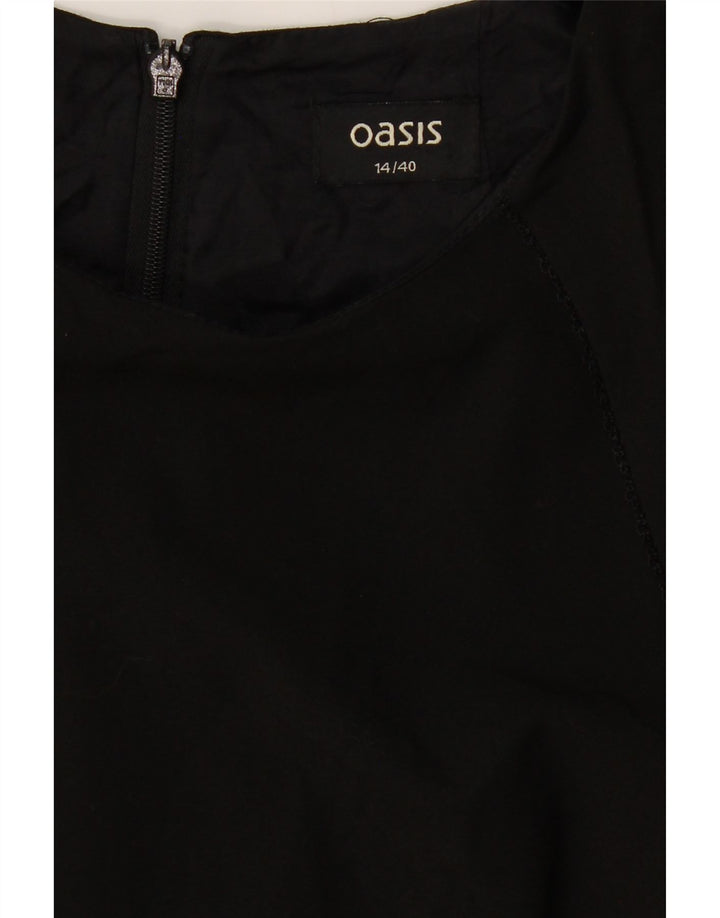 OASIS Womens Bodycon Dress UK 14 Medium  Black Polyester Vintage Oasis and Second-Hand Oasis from Messina Hembry 