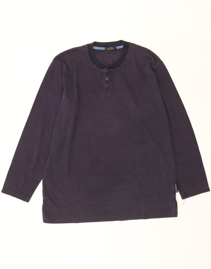 Felpa da uomo Marks & Spencer maglione medio cotone blu navy