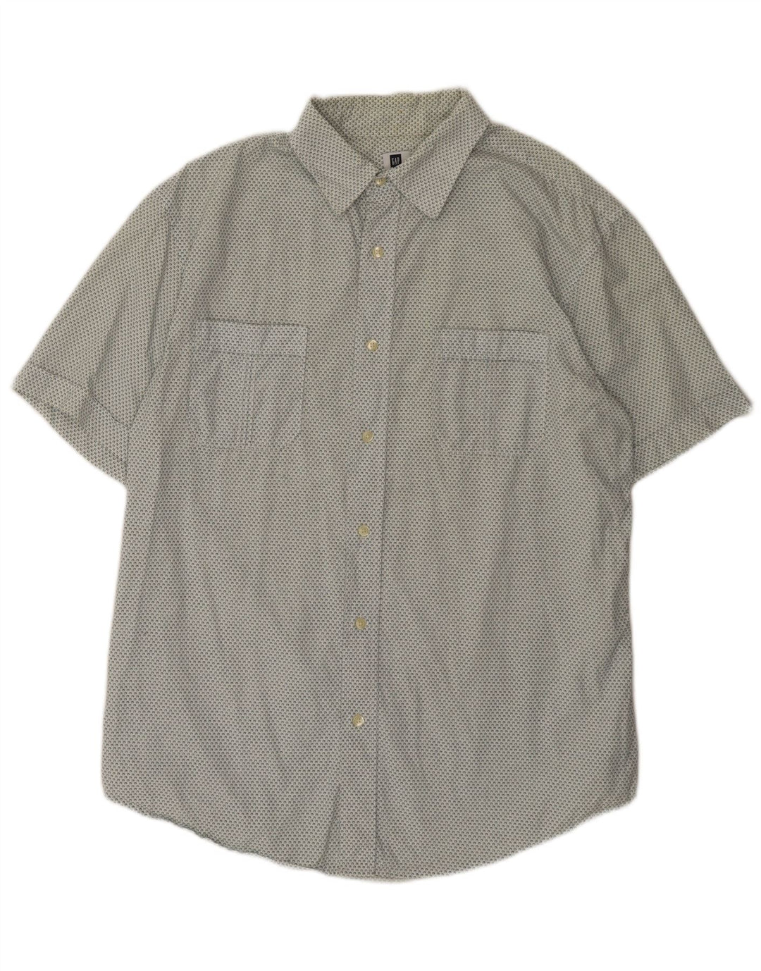 Camicia a maniche corte da uomo Gap Large in cotone maculato bianco