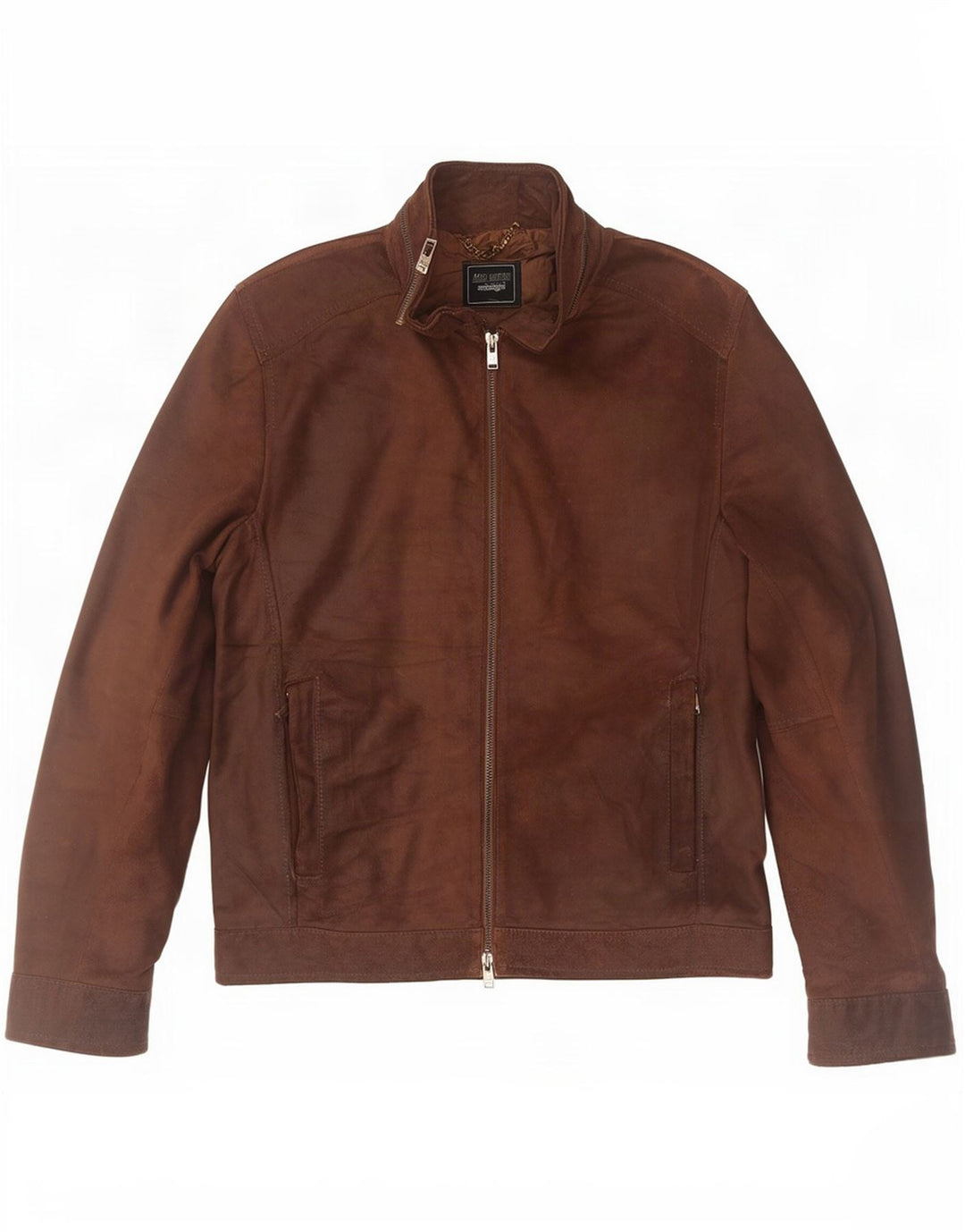 Liu Jo Mens Suede Jacket IT 48 Medium Brown Leather