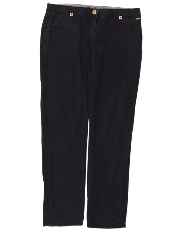 Marks & Spencer Womens Chino Trousers UK 16 Large W36 L30 Navy Blue