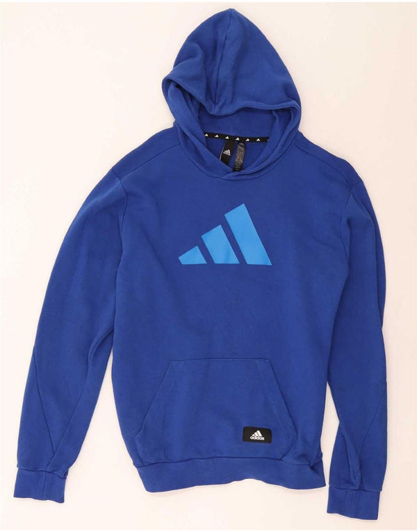Adidas Mens Graphic Hoodie Jumper Medium Blue
