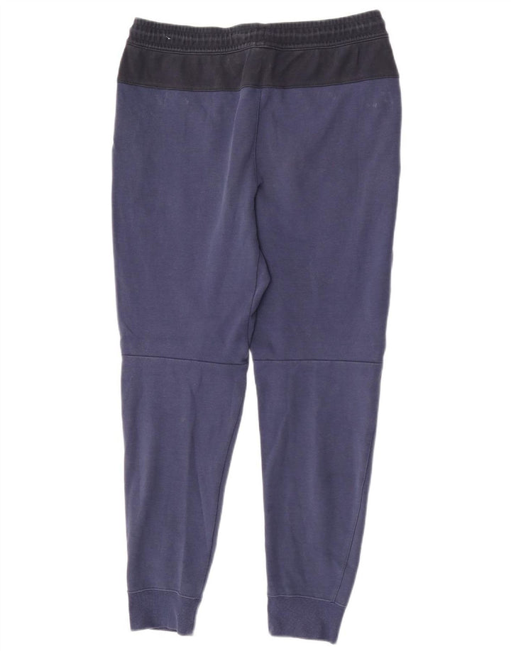 Nike Mens Tracksuit Trousers Joggers Medium Navy Blue Colourblock Cotton