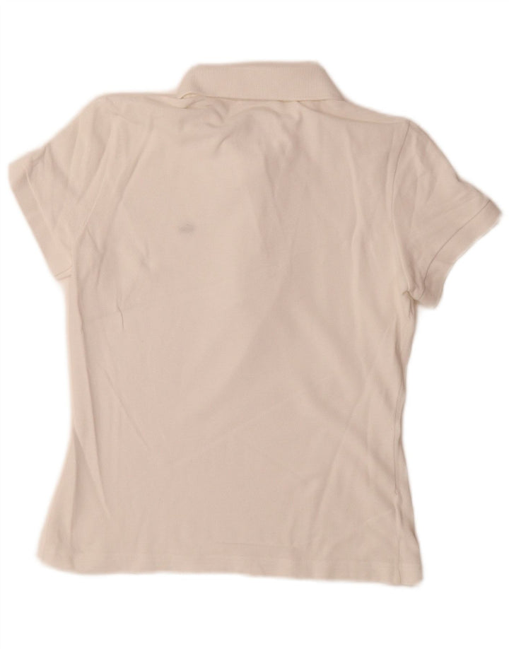 Lacoste Womens Polo Shirt Size 38 Medium White