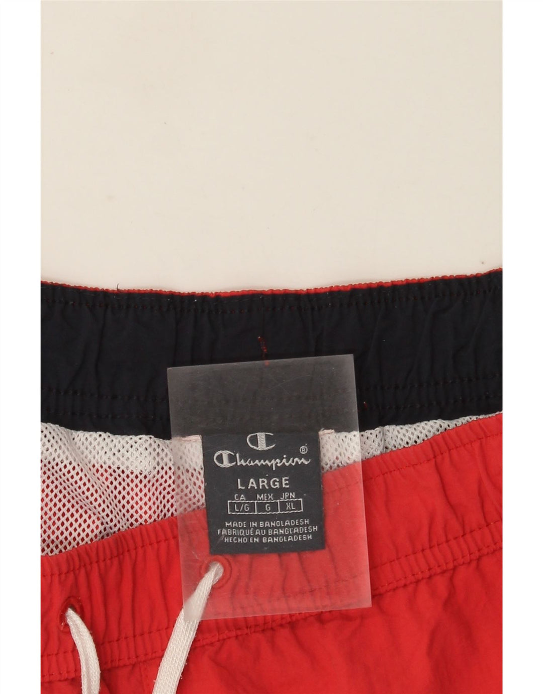 Champion Bañador con gráfico para hombre, talla grande, rojo