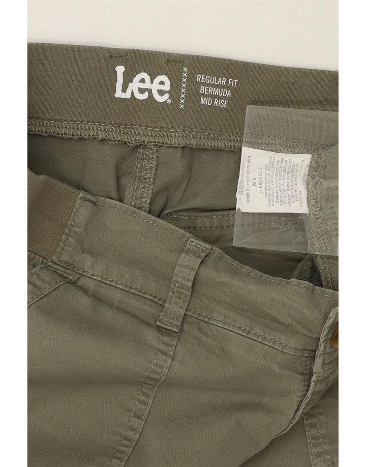 LEE Womens Bermuda Regular Fit Chino Shorts US 6 Medium W32  Green Vintage Lee and Second-Hand Lee from Messina Hembry 