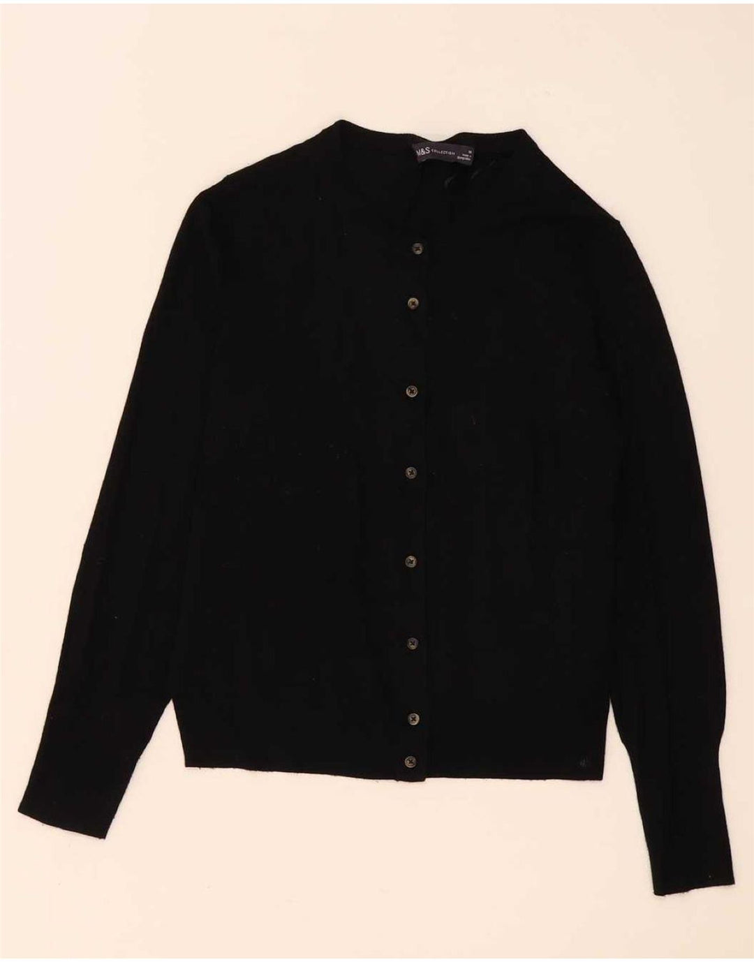 Marks & Spencer Pull Cardigan Femme UK 14 Medium Noir Viscose