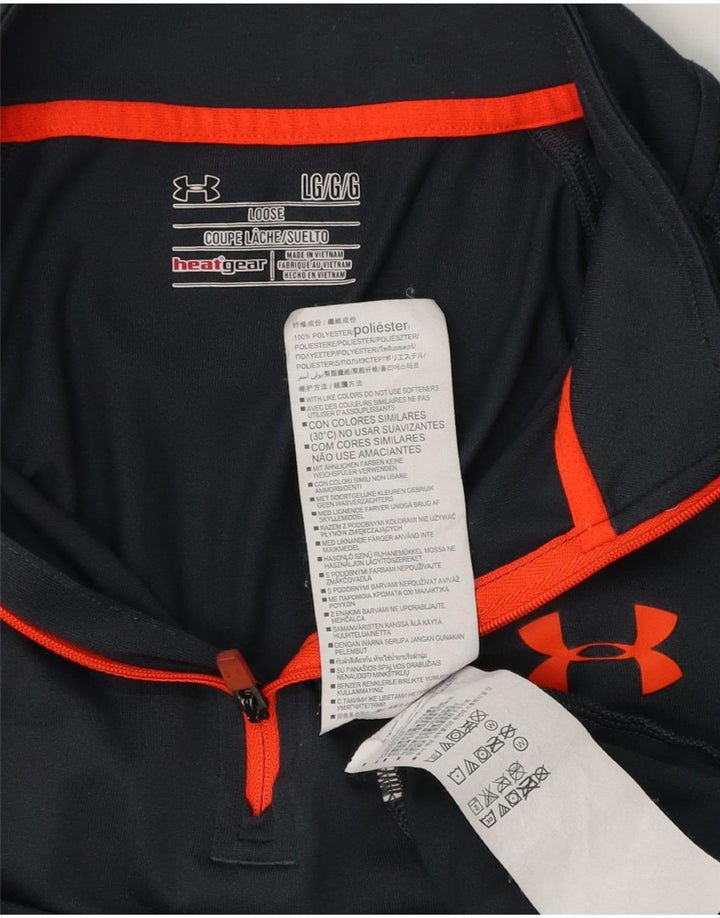 Under Armour Haut de survêtement Heat Gear pour homme avec col zippé Gris Taille L