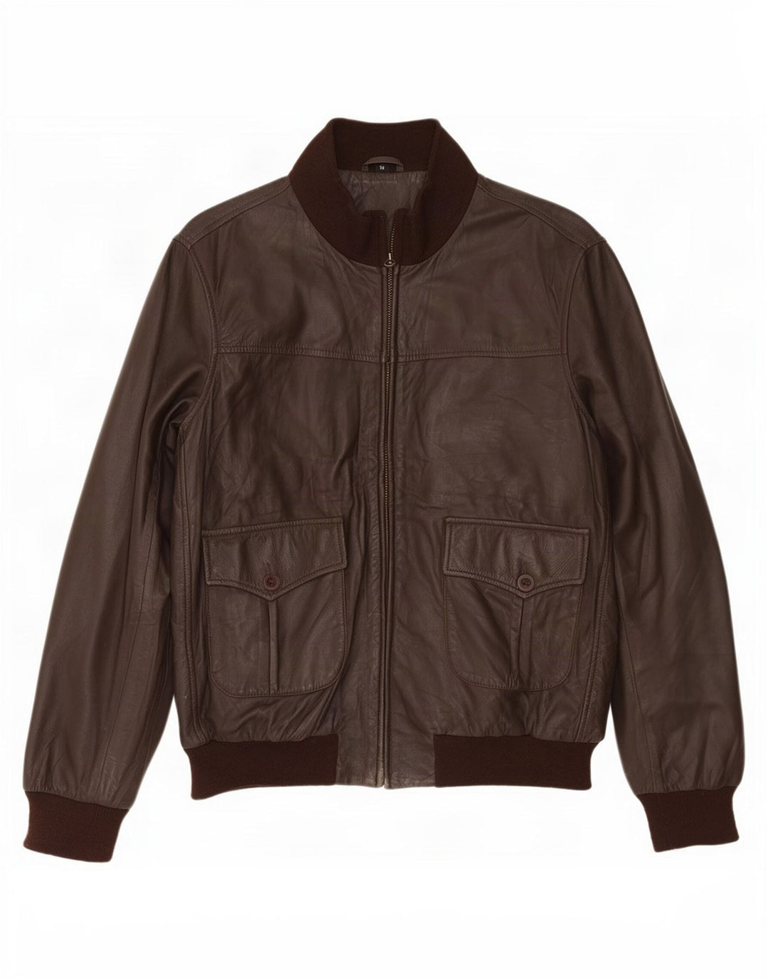 Giacca in pelle vintage da uomo UK 40 grande marrone