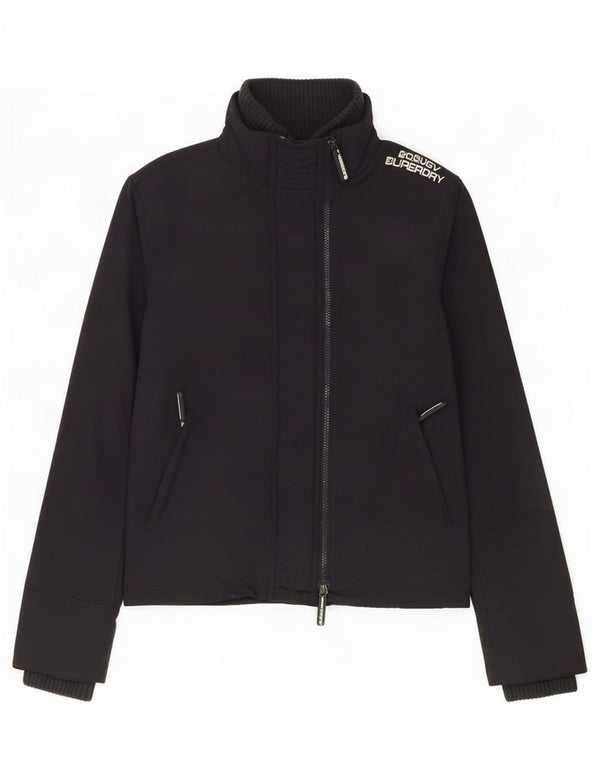 Jaqueta de chuva feminina Superdry Graphic UK 14 médio azul marinho nylon