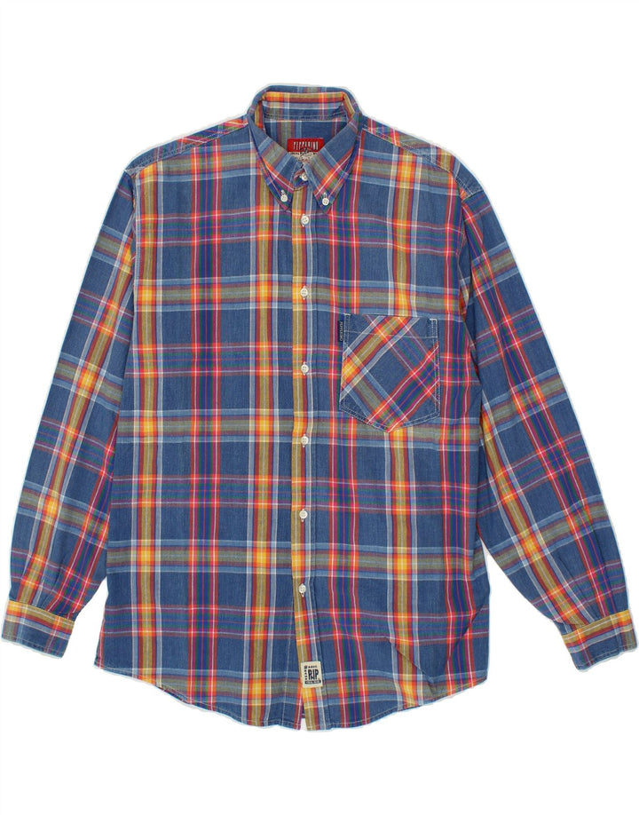 PEPPERINO Boys Shirt 15-16 Years XL Blue Check Cotton Vintage Pepperino and Second-Hand Pepperino from Messina Hembry 