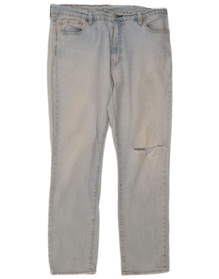 Levi's Mens 511 Distressed Slim Jeans W38 L32 kék pamut