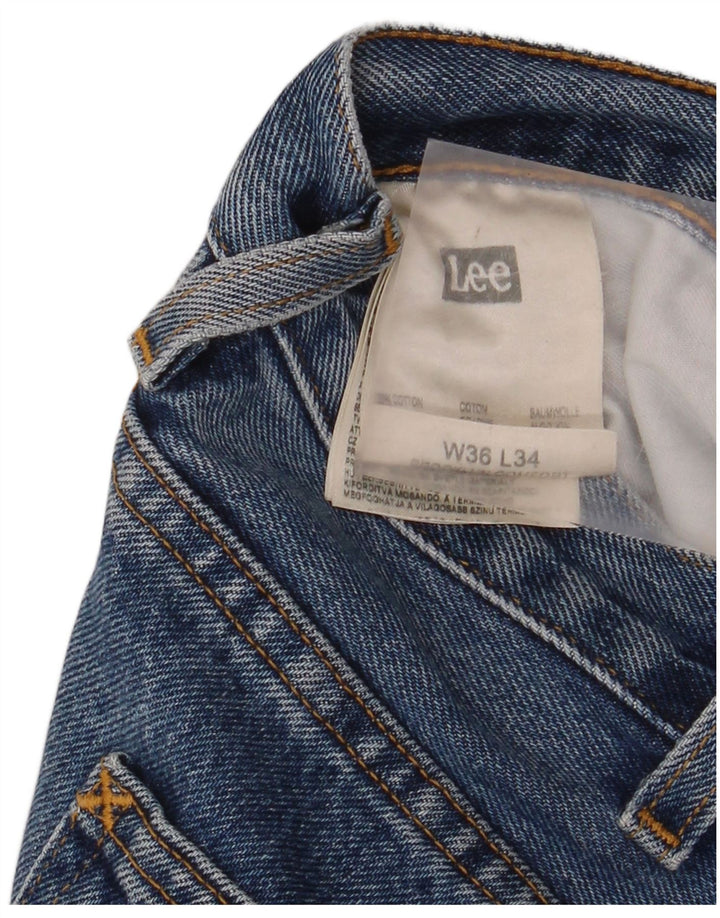 Lee Herren Straight Jeans W36 L34 Blaue Baumwolle