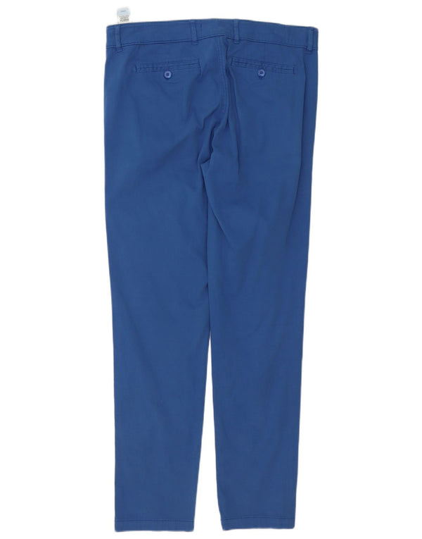 Marks & Spencer Γυναικείο Slim παντελόνι Chino UK 12 Medium W32 L30 Blue Cotton