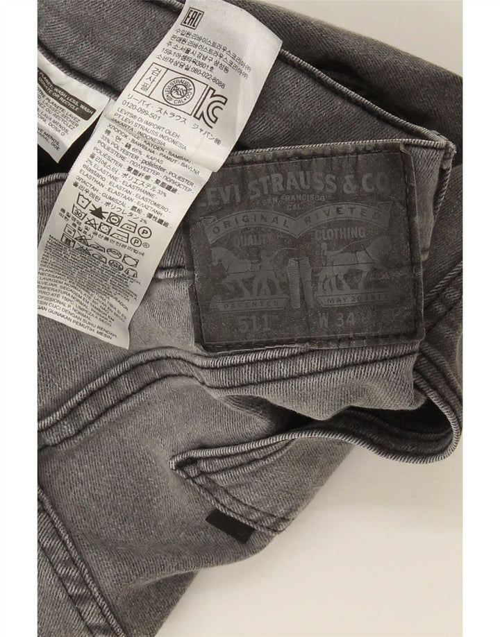 Levi's Jean Slim 511 Homme W34 L30 Gris Coton
