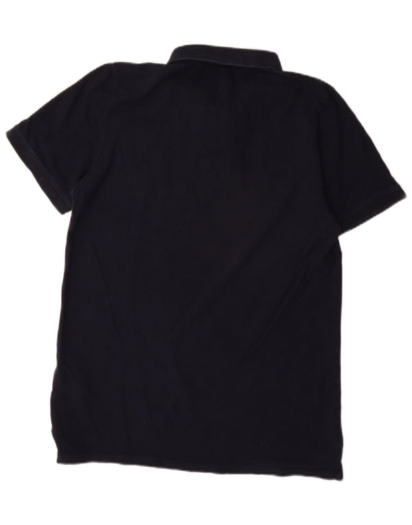 Polo da uomo slim fit Jack & Jones grande in cotone blu navy