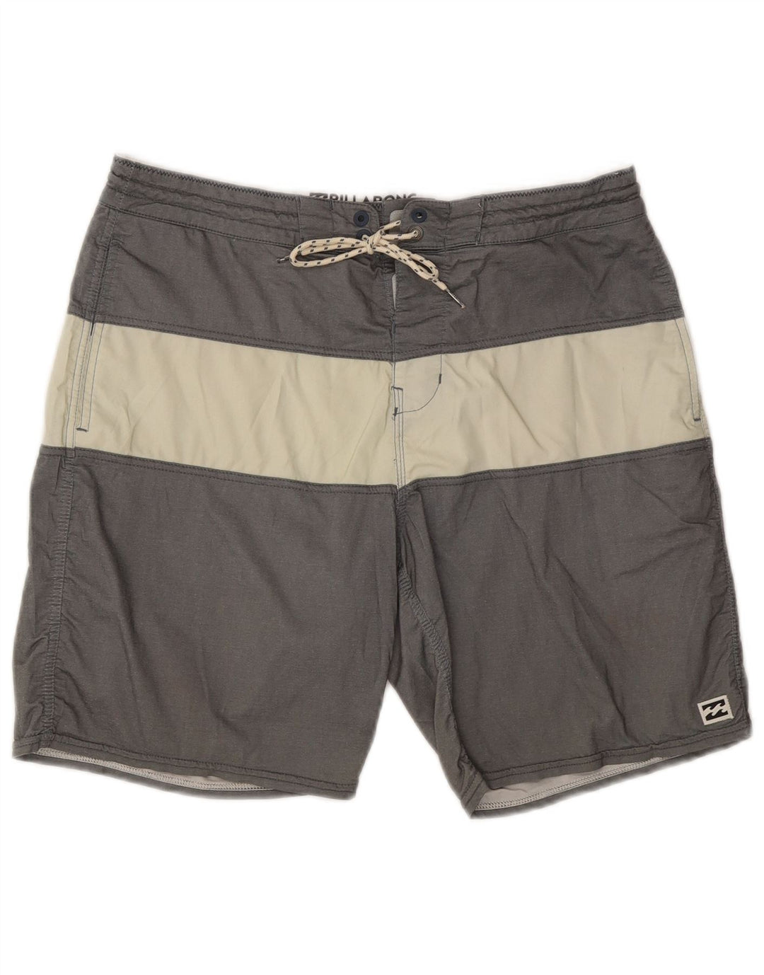 Billabong Mens Swimming Shorts Medium Grey Colourblock Cotton