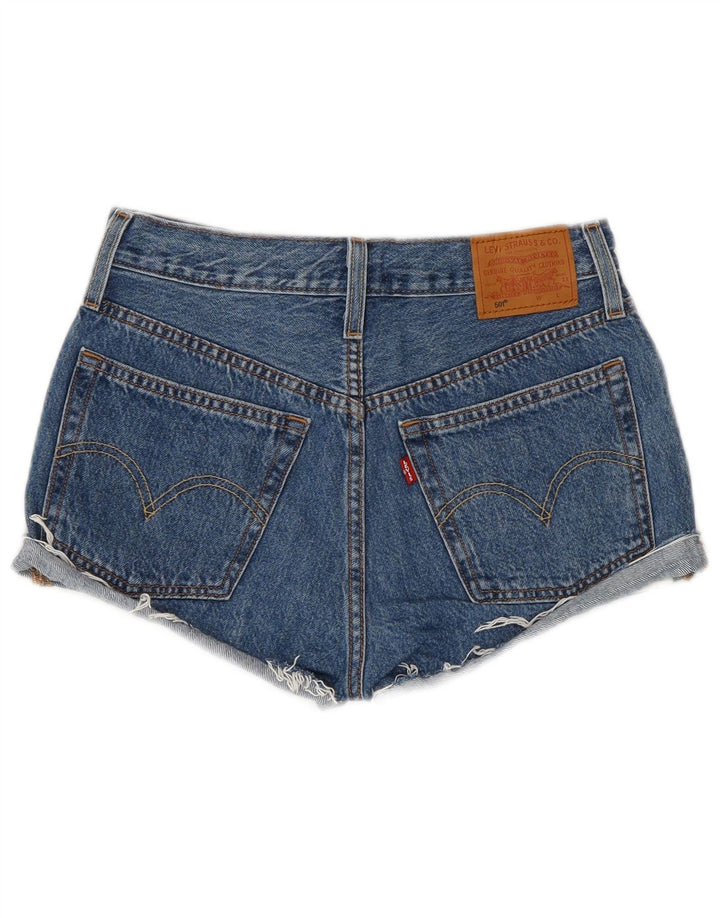 Calça jeans feminina 501 da Levi's W25 XS azul algodão