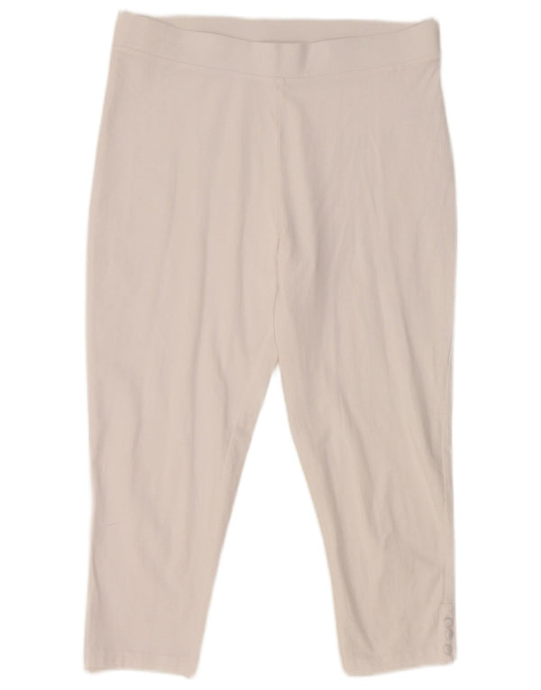 M&Co Damen Capri-Leggings UK 14 Large Weiße Baumwolle