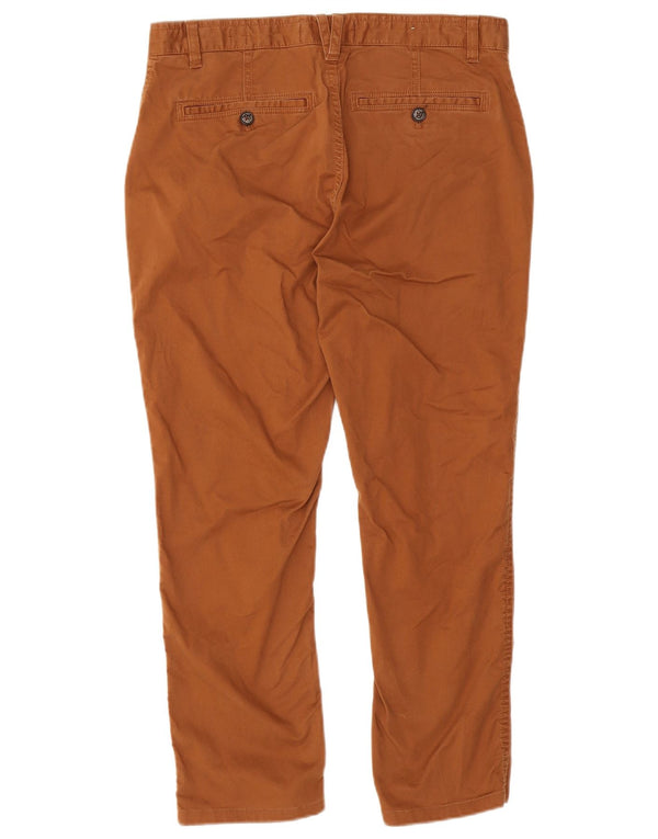 Fat Face Mens Slim Cropped Trousers W34 L24 Brown Cotton