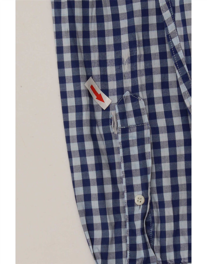 Gant Mens Heritage Regular Fit Shirt Medium Blue Gingham Cotton
