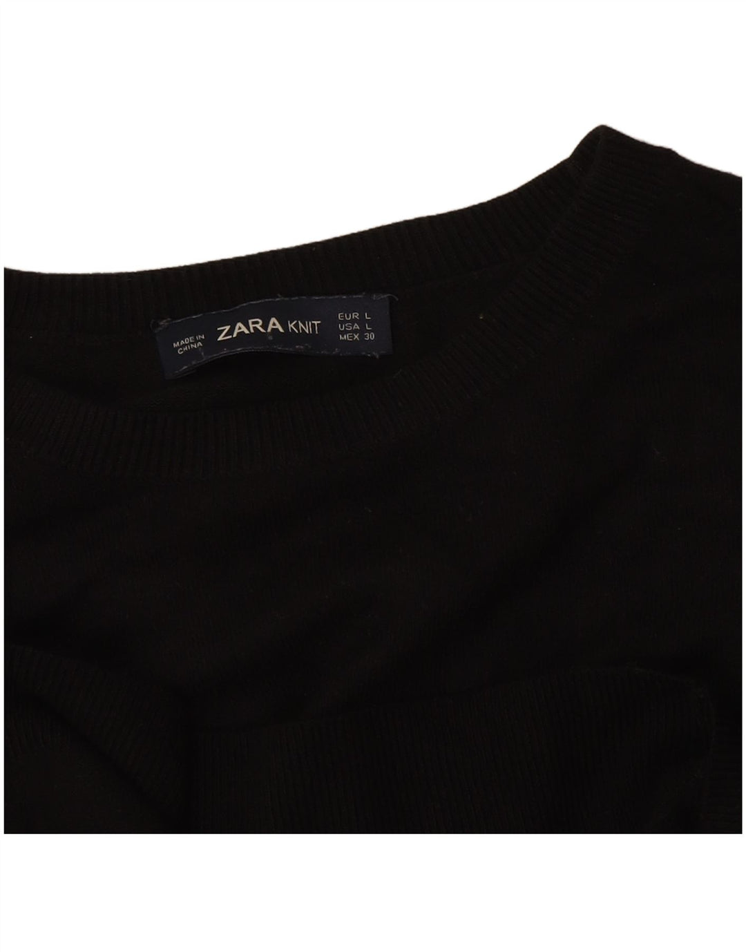 Zara Dame Jumper Sweater UK 14 Stor Sort