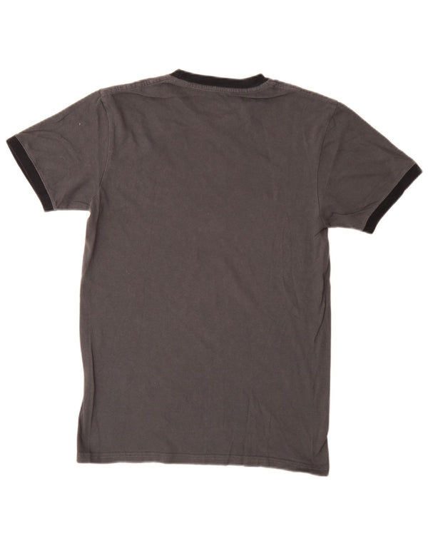 Camiseta masculina Hard Rock Cafe Copenhagen com estampa gráfica pequena de algodão cinza