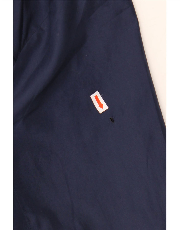 Umbro Mens Hooded Rain Jacket UK 44 2XL Navy Blue Colourblock Polyester