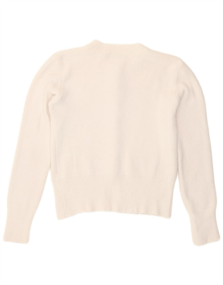 Zara Cardigan Femme Pull UK 14 Large Blanc
