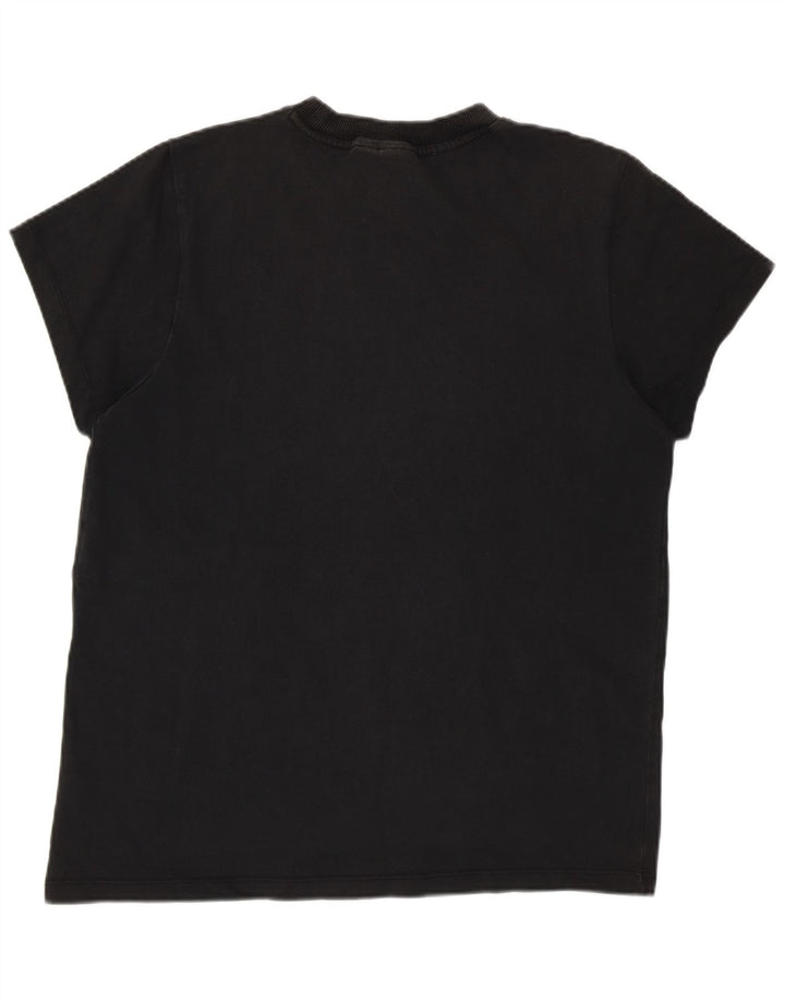 Adidas Womens Graphic T-Shirt Top UK 12 Medium Black