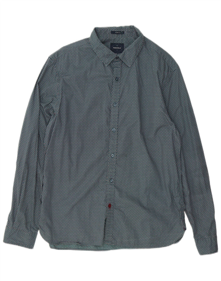 Chemise Homme White Stuff Large Coton Géométrique Vert