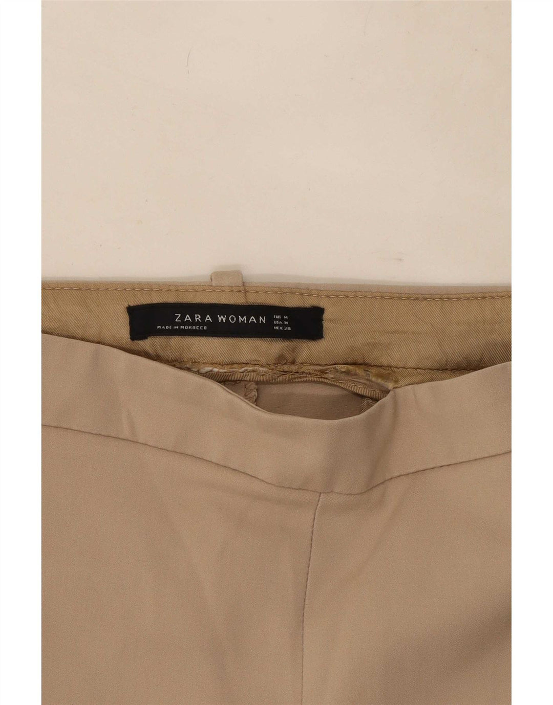 Zara Γυναικείο Slim Cropped Παντελόνι Medium W28 L26 Beige