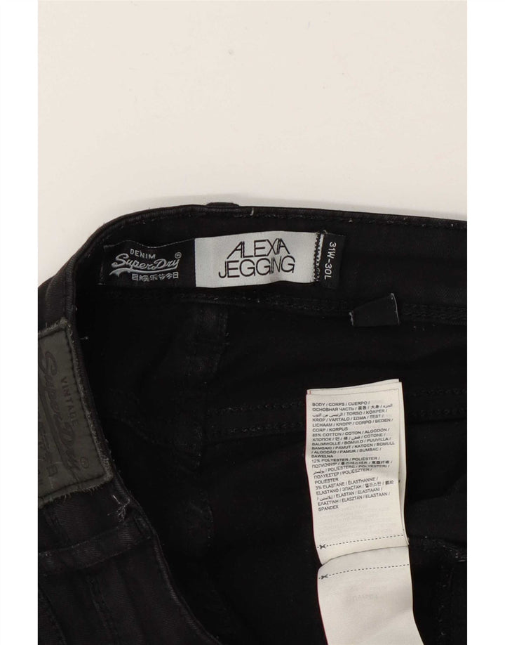 Superdry Womens Alexia Jegging Jeans W31 L26 Black Cotton
