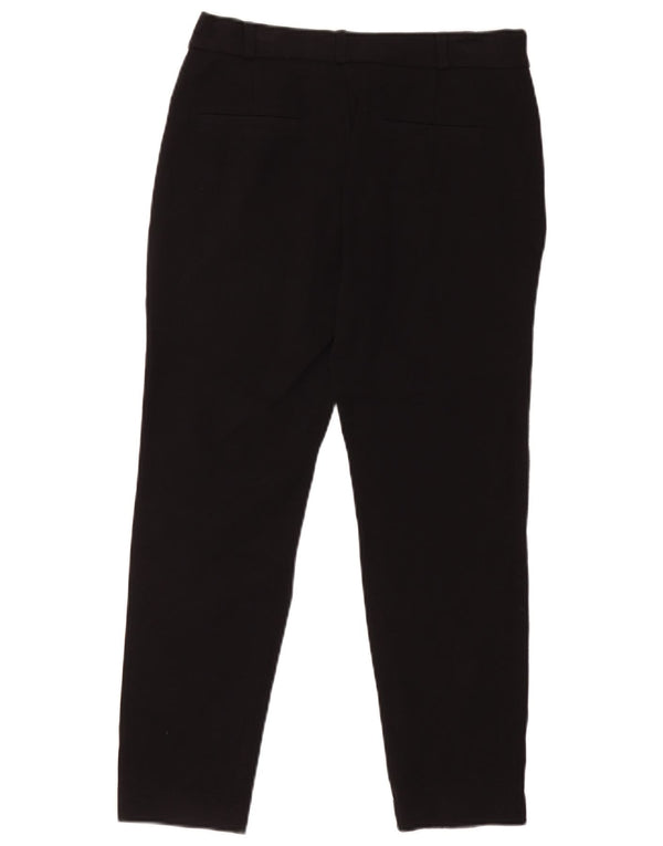 Zara Womens Cropped Trousers Medium W28 L25 Black Animal Print