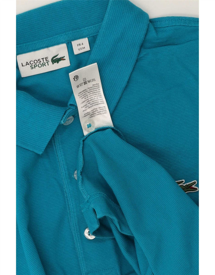 Lacoste Mens Polo Shirt Size 4 Medium Blue Cotton