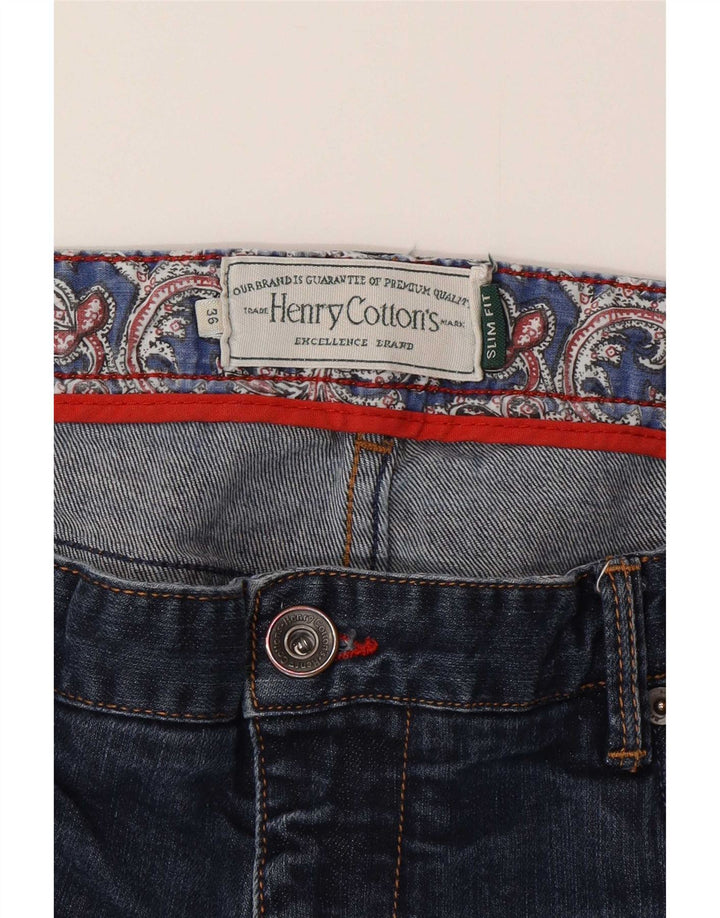 Henry Cottons Womens Crop Slim Jeans W36 L26 Blue