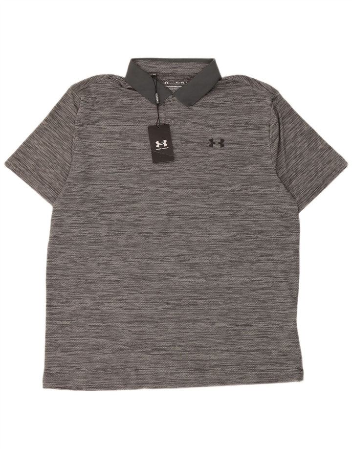 Under Armour Herren-Poloshirt XL, grau geflecktes Polyester