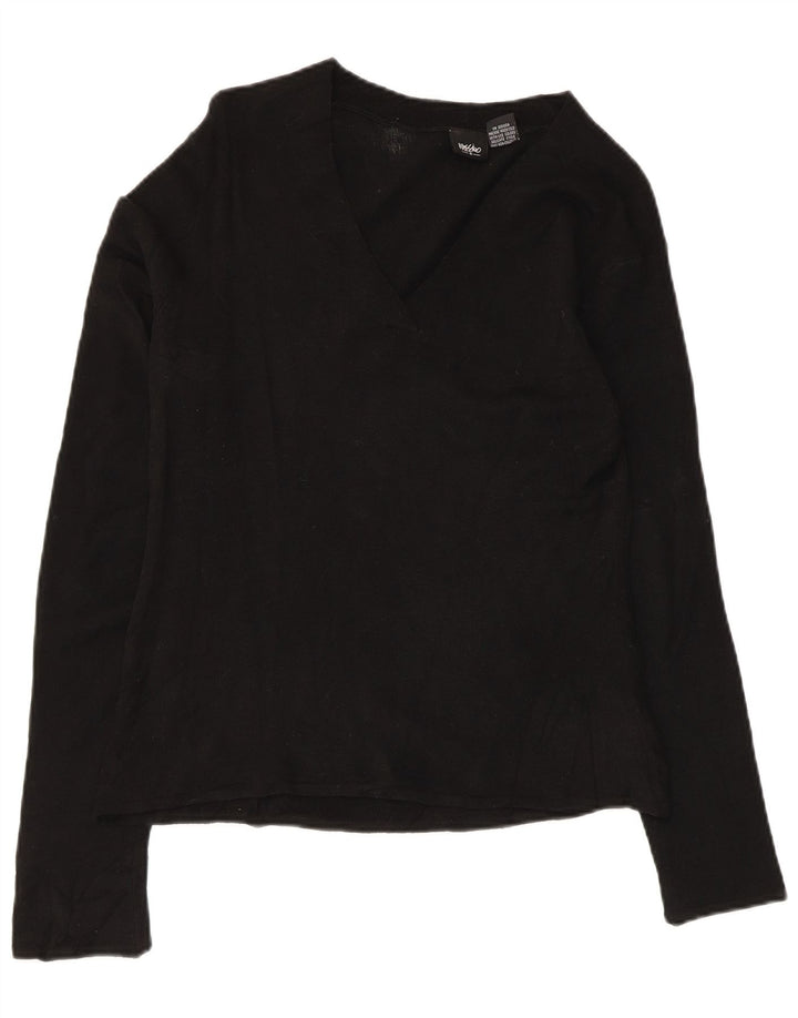 Mossimo Dame Top Langærmet UK 14 Stor Sort Akryl