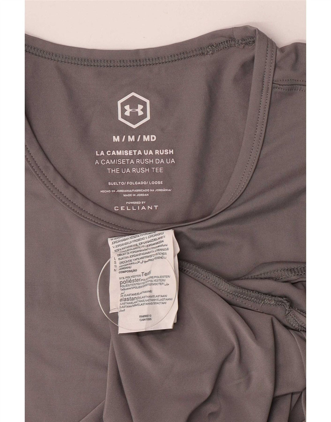 Under Armour Mens Vest Top Poliéster Cinza Médio