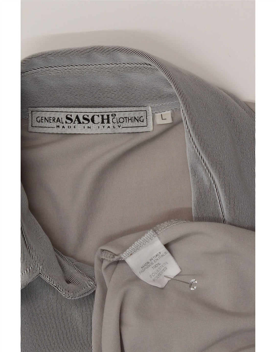 Sasch Chemise à manches courtes pour homme Large Gris Colorblock Polyester
