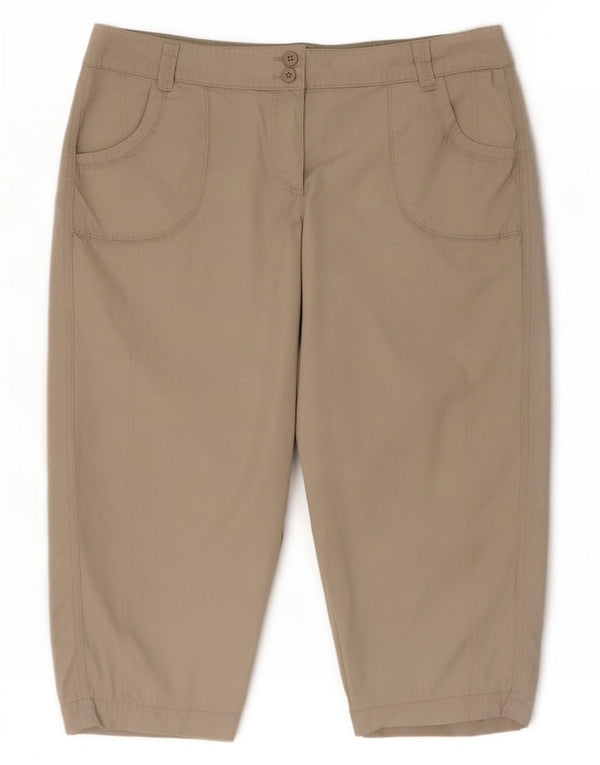 Marks & Spencer Damskie Bermudy UK 20 2XL W40 Beżowa Bawełna