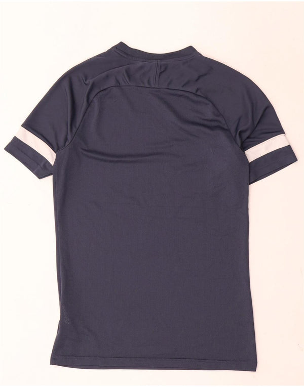 Nike Mens Dri Fit T-Shirt Top Small Navy Blue Colourblock Polyester